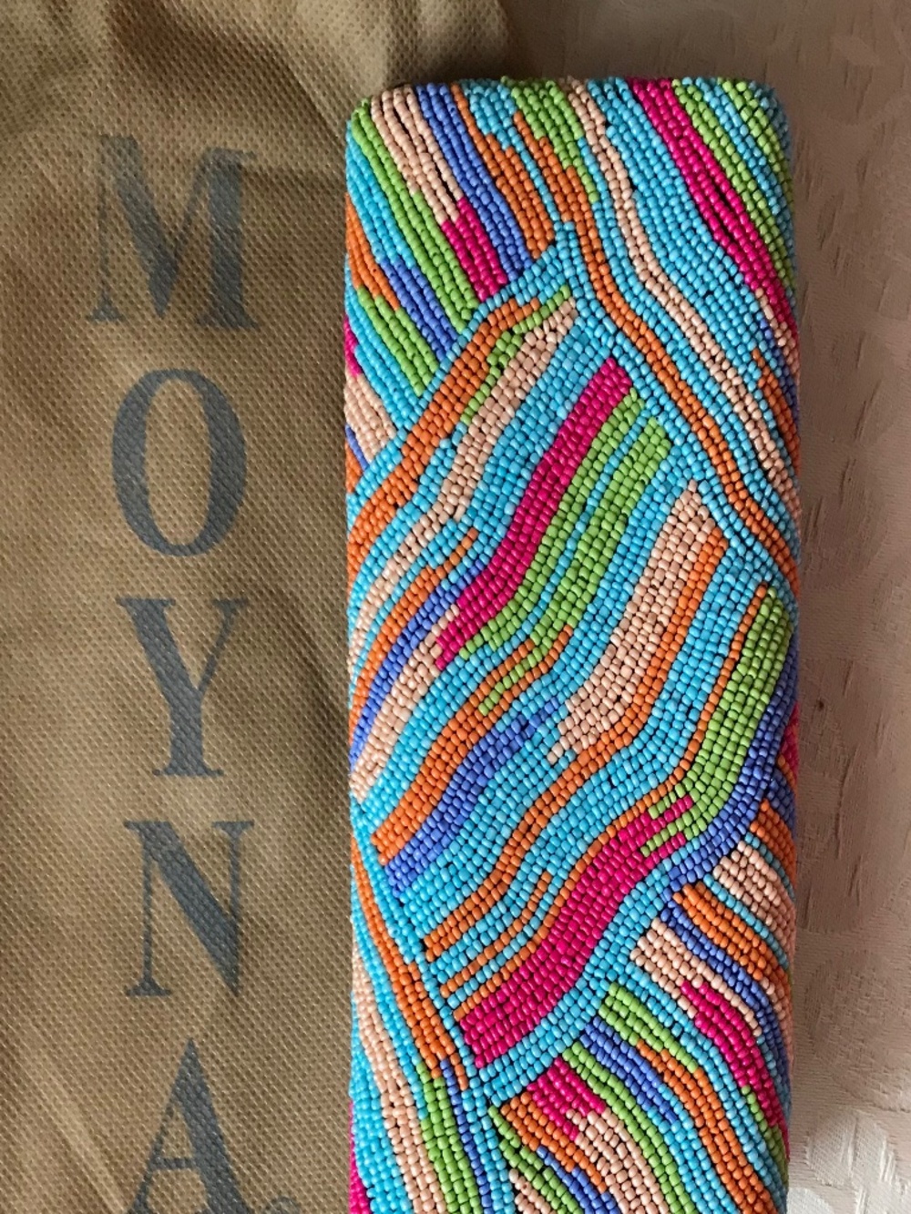 NWT Moana Beaded Clutch with Chain Strap - Picture 2 of 4